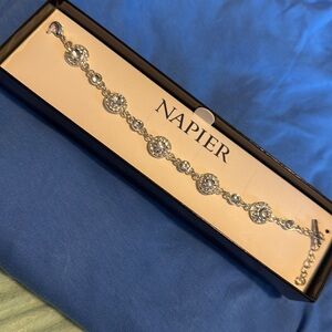 Napier Silver Rhinestone Bracelet New NIB